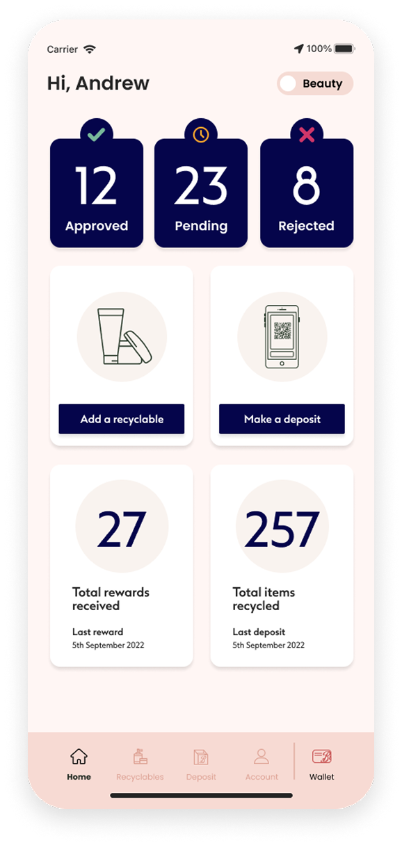 Recycle at Boots app